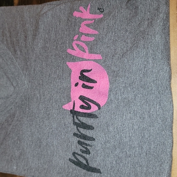 Purrty in Pink women's shirt sleeve V-neck  t-shirt - Picture 2 of 3